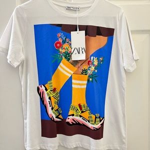 ZARA WOMAN PRINTED T-SHIRT